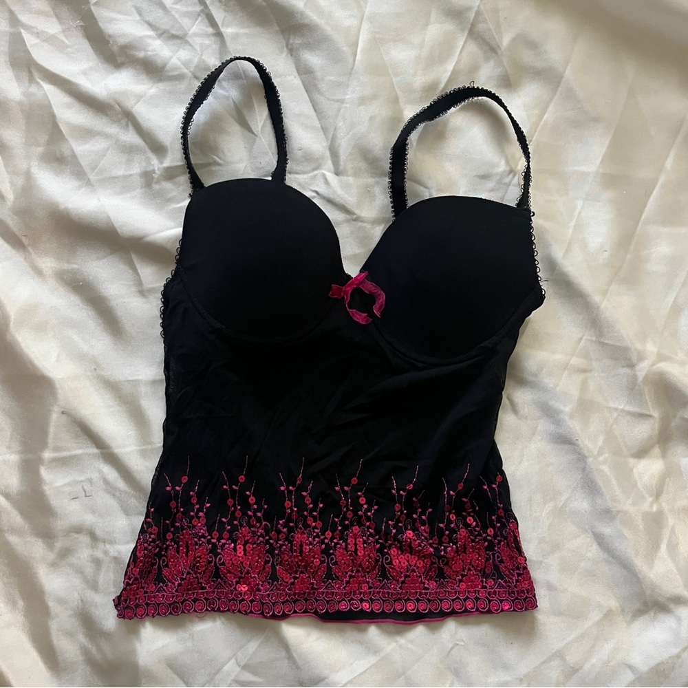 Vintage black corset top